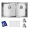 Elkay 17 in x 17 in; 12 in x 17 in, 2, Undermount, Stainless Steel ECTRU32179RTC - alternate 1